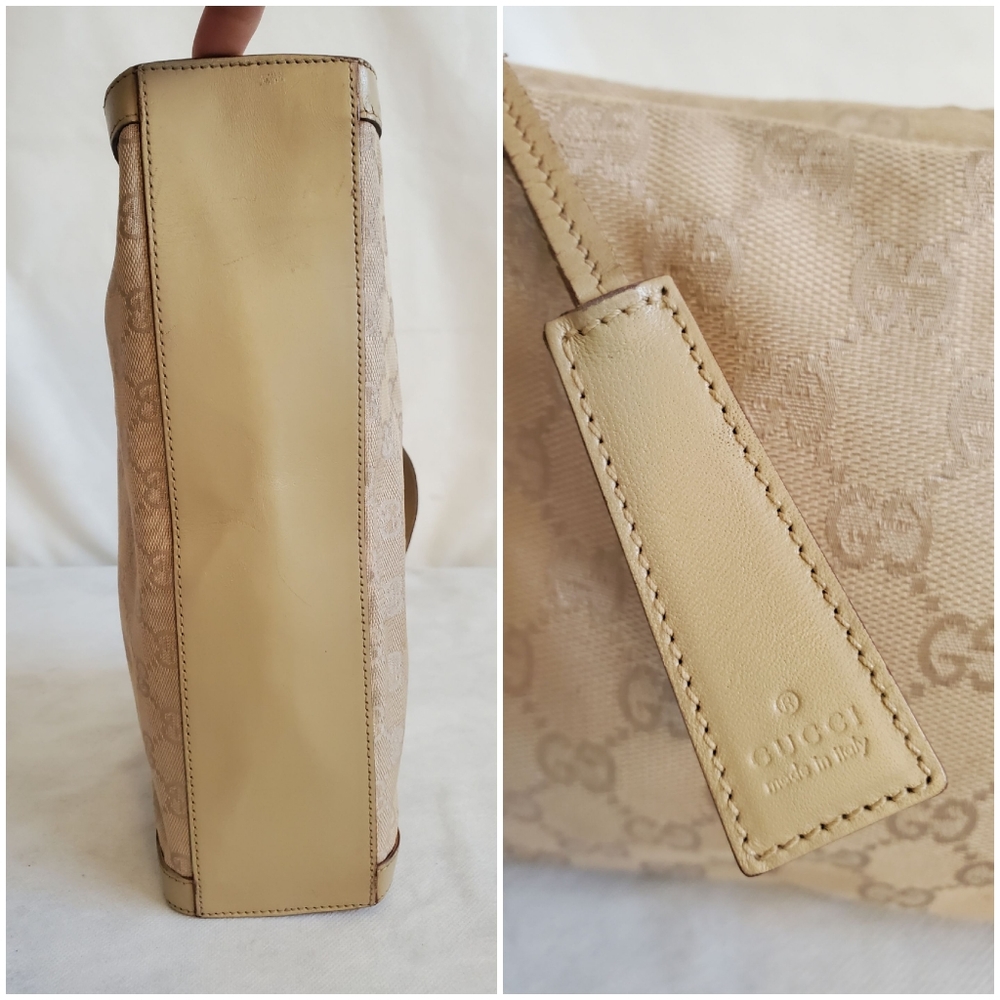 GUCCI Beige Monogram Shoulder Bag - Picture 10 of 14